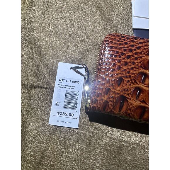 NWT Brahmin Women's Suri Leather Zip-Around Wallet Pecan Melbourne - Picture 2 of 7